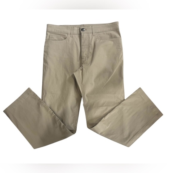 NWOT LUCIANO BARBERA Khaki COTTON Blend CHINO Pants Trousers EU-48 W-30" - Picture 1 of 10